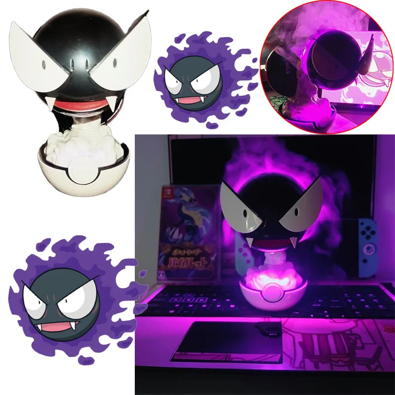 Pokemon Gastly Humidifier USB Charging, Air Moisturizer Spray with Night Light for Home Desktop Decoration Gift