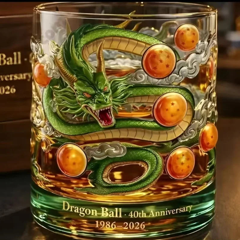 Dragon Ball 30Th Anniversary Whiskey Tumbler Cup Son Goku Master Roshi Shenron Glass Drinkware Coffee Cup Anime Mug Gift