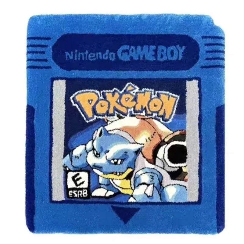 Cartoon Pokemon Game Cartridge Design Plush Carpet Anime Pikachu Gengar Charizard Mewtwo Lounge Rug Bedroom Floor Mat Home Decor