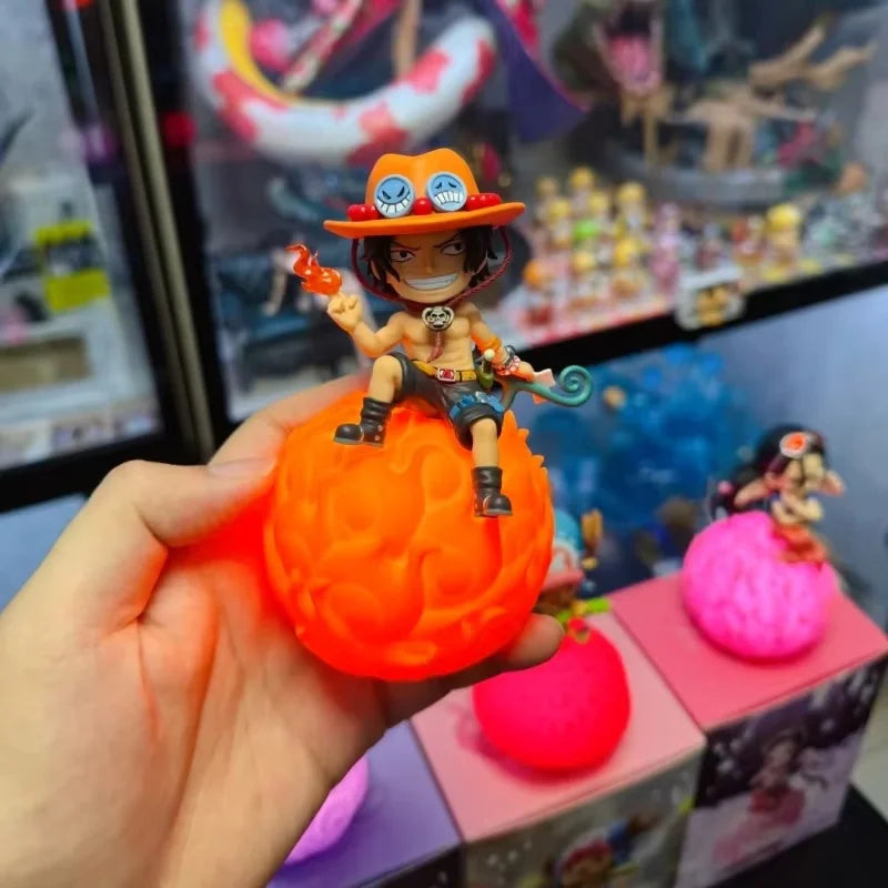 New Hot One Piece Themed Night Light - Devil Fruit Style Robin & Ace Anime Figurine Model Kawaii Desktop Lamp Toys Perfect Gifts