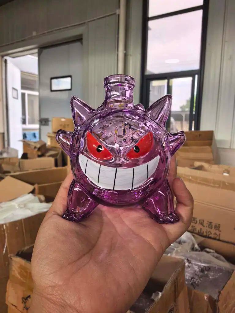 Gengar Crown Royal Whiskey Bottle Empty Glass Bottle Gift