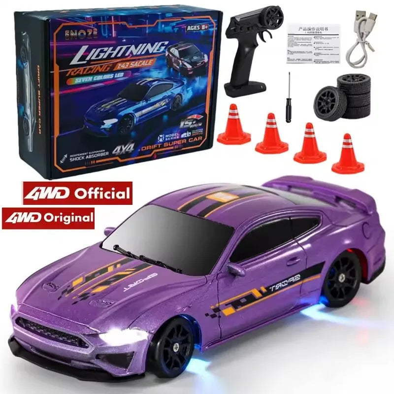 1/64 2.4G High speed Drift Rc Car 4WD Remote Control Car Four Wheel Drive Radio Controlled Mini RTR Racing Model Boy Toy Gift