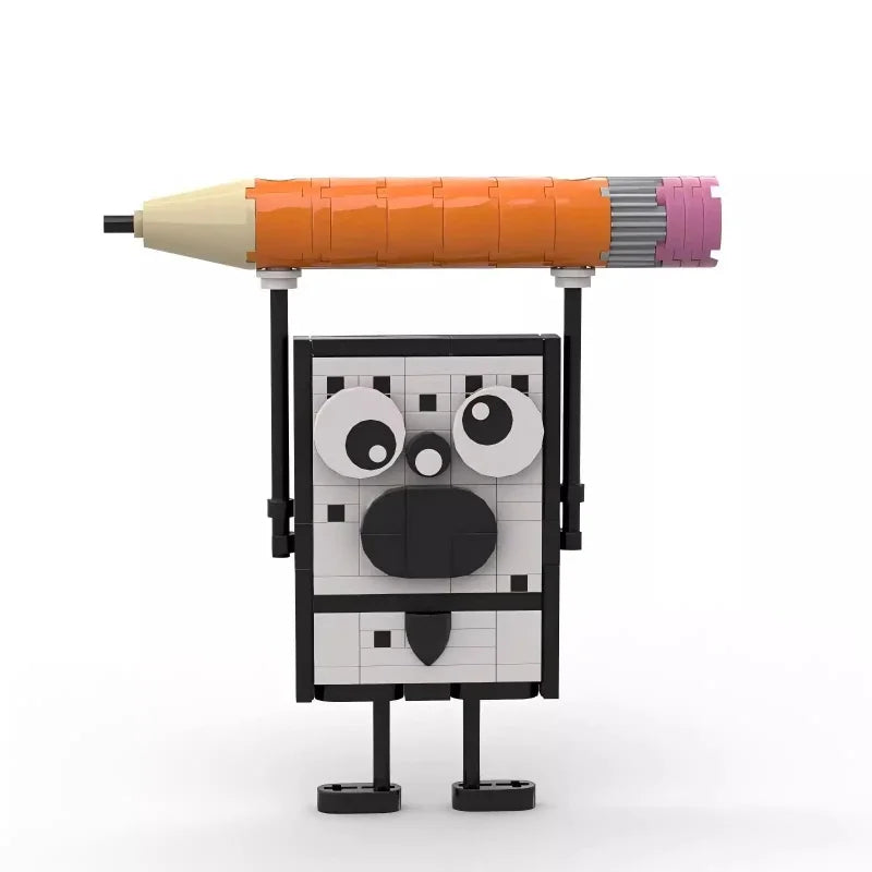 83PCS Animated Movie Figure Pineapple Pencil Anime Graffiti Doll Building Block Model Kids Puzzle Assembly Toys Birthday Gift