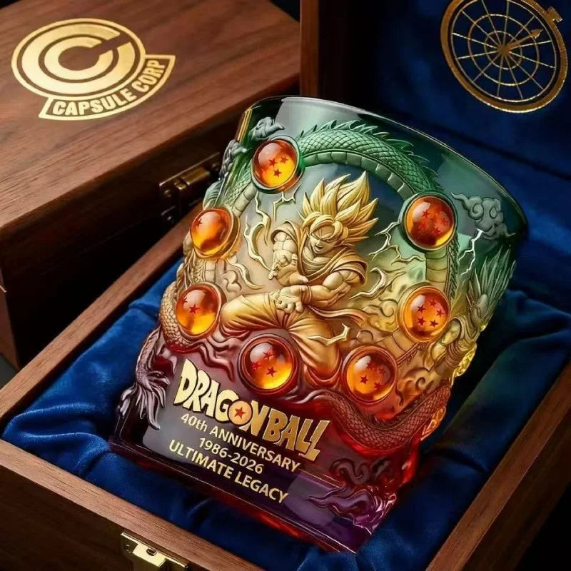 Dragon Ball 30Th Anniversary Whiskey Tumbler Cup Son Goku Master Roshi Shenron Glass Drinkware Coffee Cup Anime Mug Gift