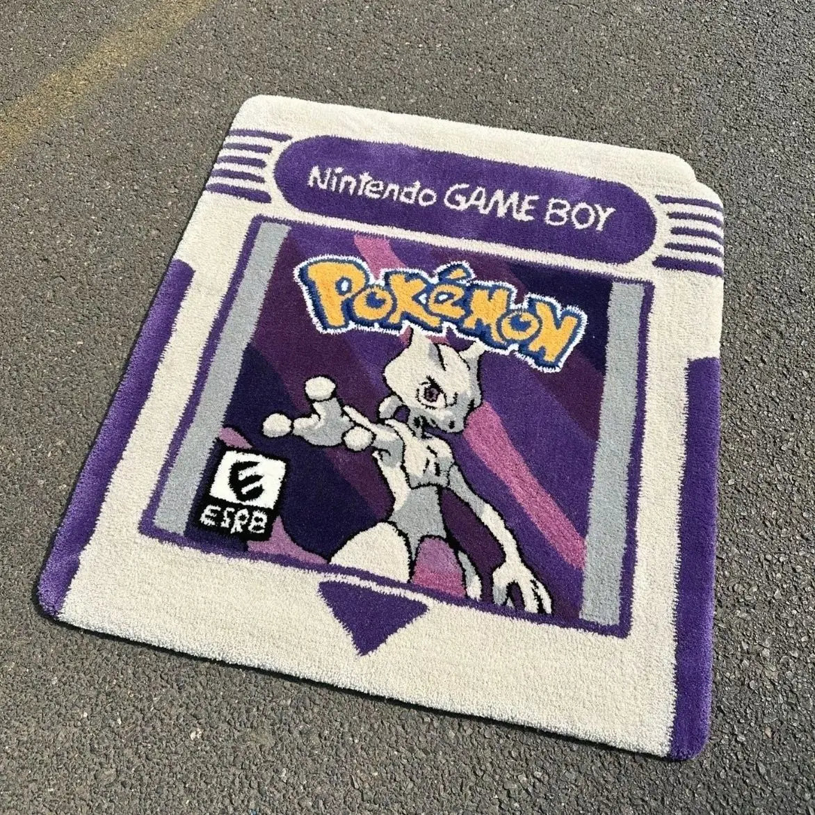 Cartoon Pokemon Game Cartridge Design Plush Carpet Anime Pikachu Gengar Charizard Mewtwo Lounge Rug Bedroom Floor Mat Home Decor