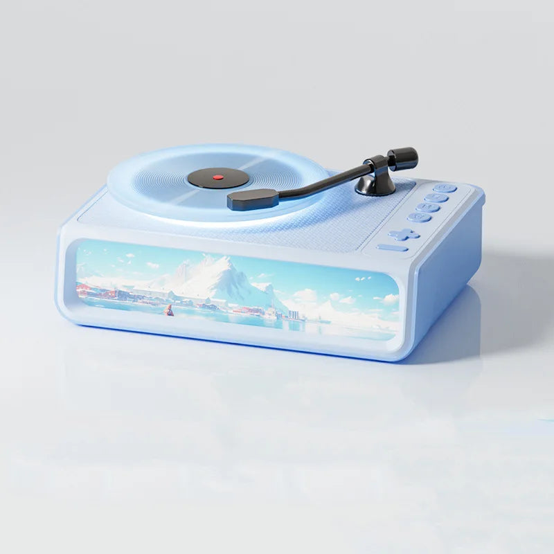Retro Disc Aromatherapy Bluetooth Speaker Bedroom Atmosphere Light Home Decoration Vinyl Record Music Player Audio Night Light