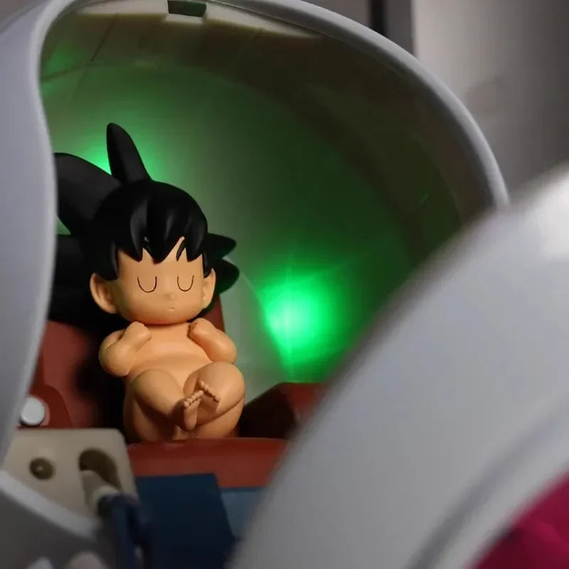 Dragon Ball Super Saiyan Goku Vegeta Space Capsule Spaceship Luminous Decoration Model Desktop Ornaments Collections Toy Gift