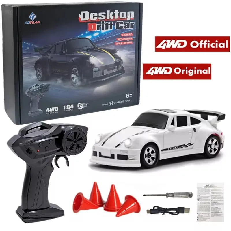1/64 2.4G High speed Drift Rc Car 4WD Remote Control Car Four Wheel Drive Radio Controlled Mini RTR Racing Model Boy Toy Gift