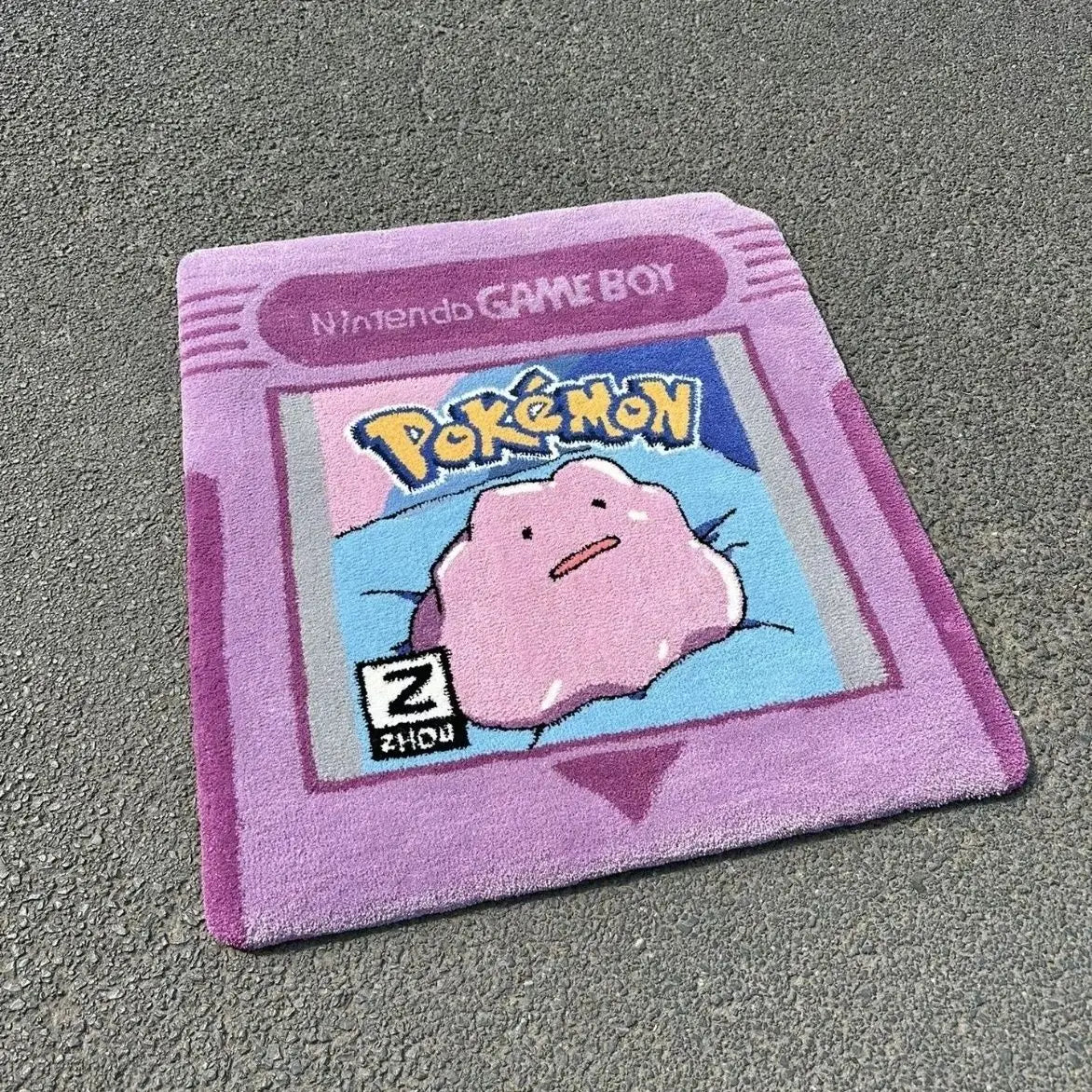 Cartoon Pokemon Game Cartridge Design Plush Carpet Anime Pikachu Gengar Charizard Mewtwo Lounge Rug Bedroom Floor Mat Home Decor