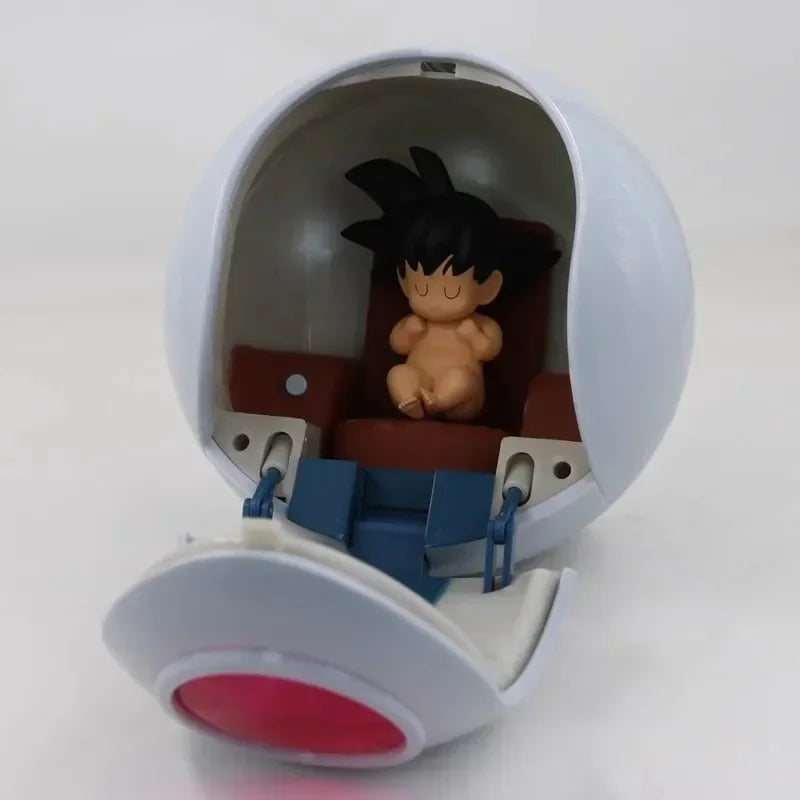 Dragon Ball Super Saiyan Goku Vegeta Space Capsule Spaceship Luminous Decoration Model Desktop Ornaments Collections Toy Gift