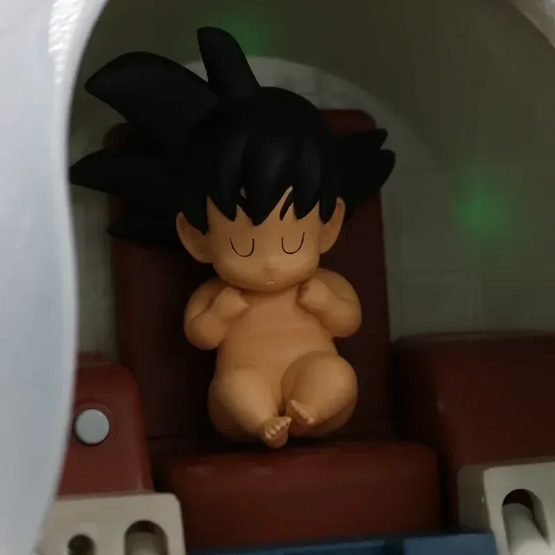 Dragon Ball Super Saiyan Goku Vegeta Space Capsule Spaceship Luminous Decoration Model Desktop Ornaments Collections Toy Gift