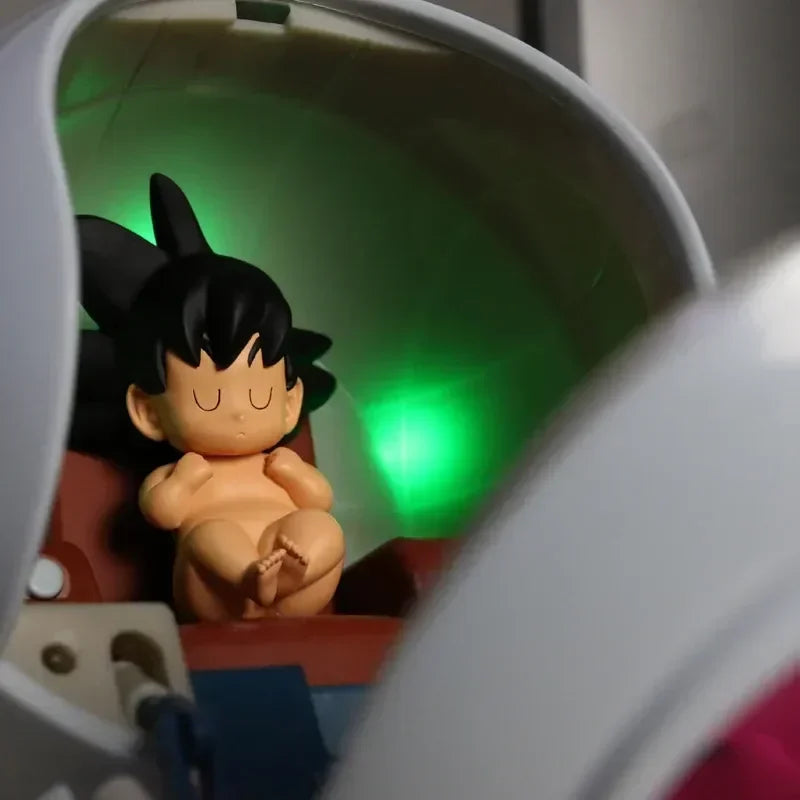 Dragon Ball Super Saiyan Goku Vegeta Space Capsule Spaceship Luminous Decoration Model Desktop Ornaments Collections Toy Gift