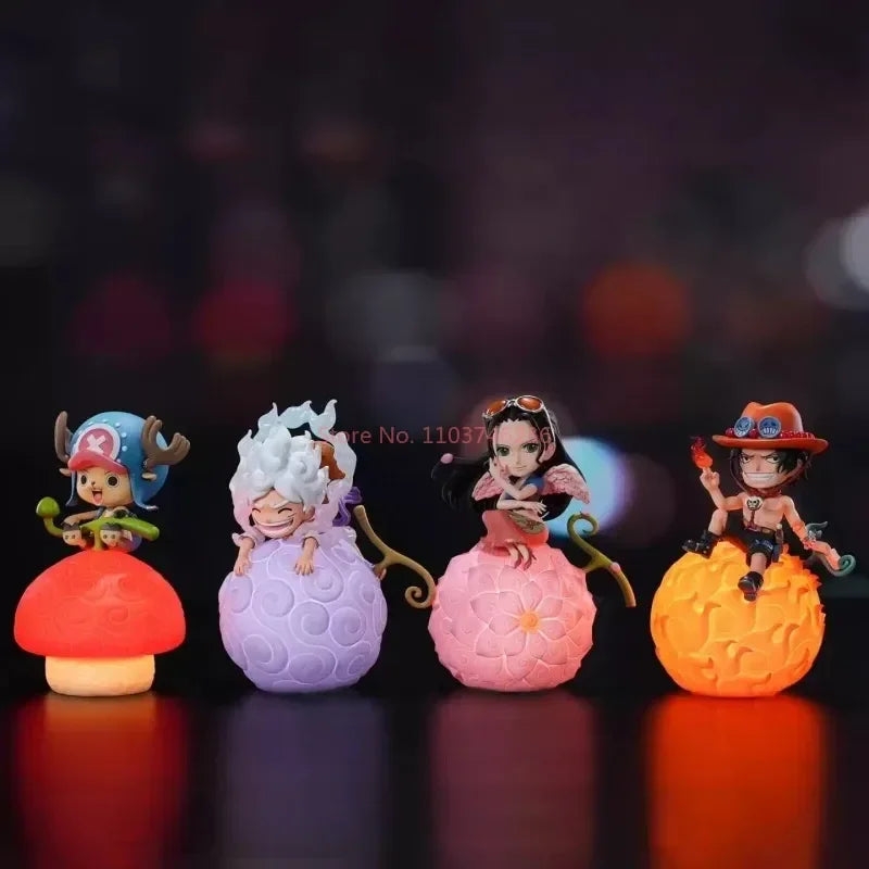 New Hot One Piece Themed Night Light - Devil Fruit Style Robin & Ace Anime Figurine Model Kawaii Desktop Lamp Toys Perfect Gifts