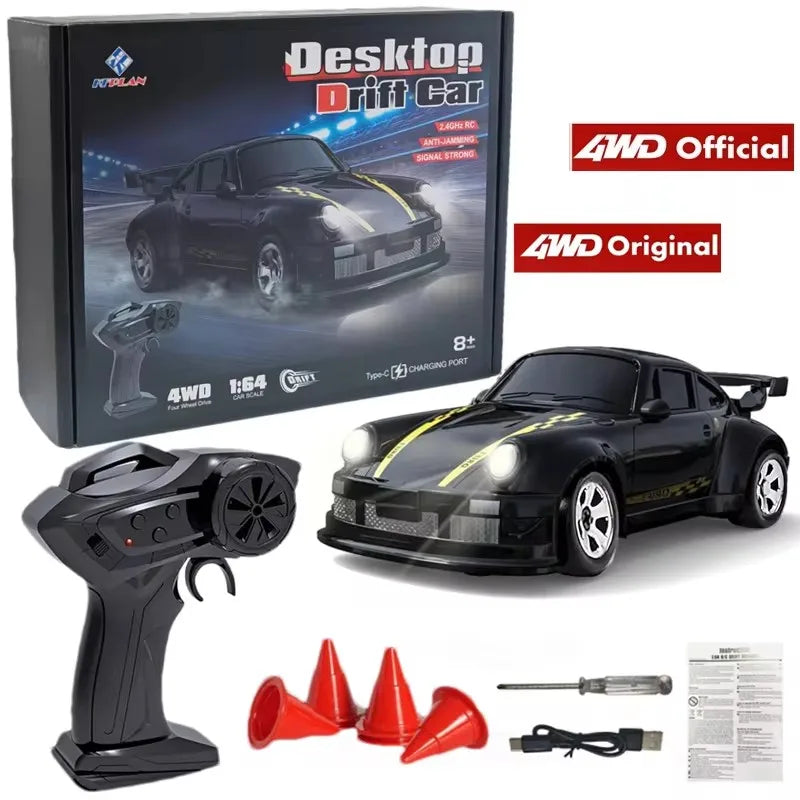 1/64 2.4G High speed Drift Rc Car 4WD Remote Control Car Four Wheel Drive Radio Controlled Mini RTR Racing Model Boy Toy Gift