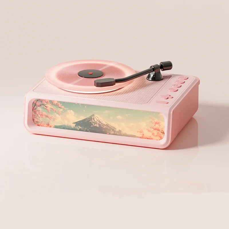 Retro Disc Aromatherapy Bluetooth Speaker Bedroom Atmosphere Light Home Decoration Vinyl Record Music Player Audio Night Light
