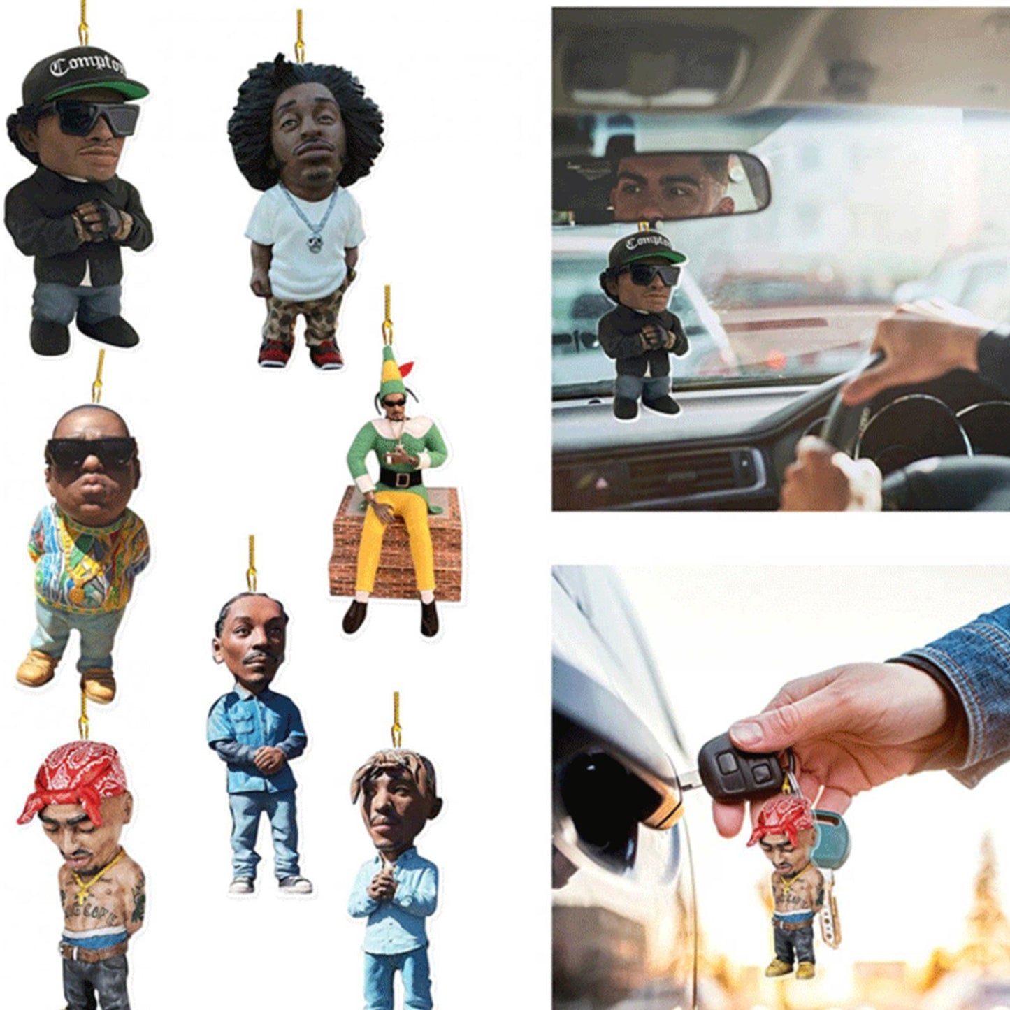 2 Pac, Eazy-E, B.I.G., Snoop Dogg oder Ludacris als Autospielanhänger